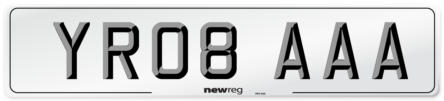 YR08 AAA Number Plate from New Reg